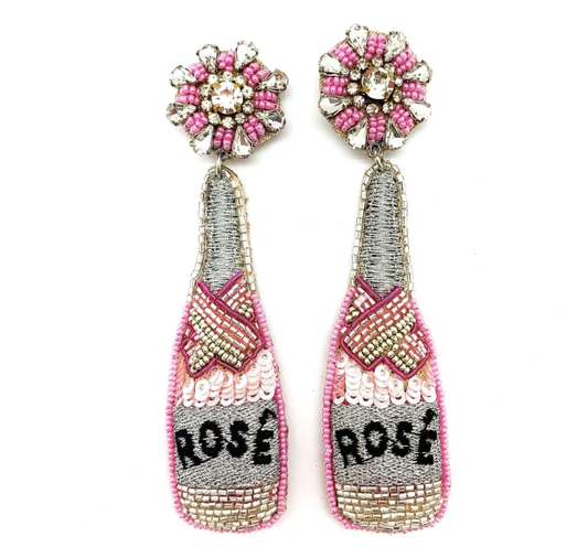 Rosé Bottle Earrings
