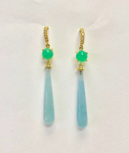 Chryso Aquamarine Brio Earring