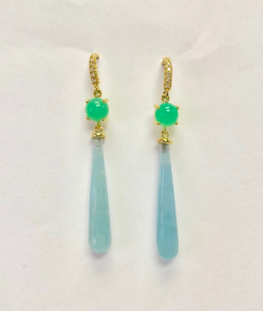 Chryso Aquamarine Brio Earring