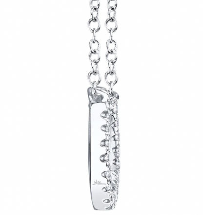 0.06Ct 14K WG Diamond Horseshoe Necklace