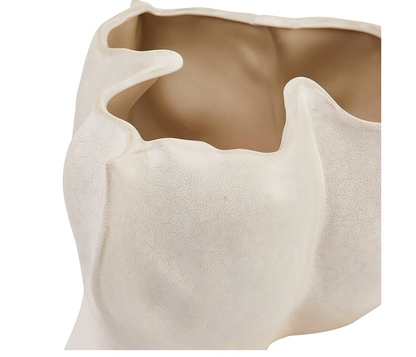 Organic Stoneware Planter | Ivory 8.75in