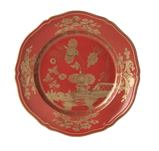 Ginori 1735 Oriente Italiano Flat Dinner Plate | Rubrum 10.5in