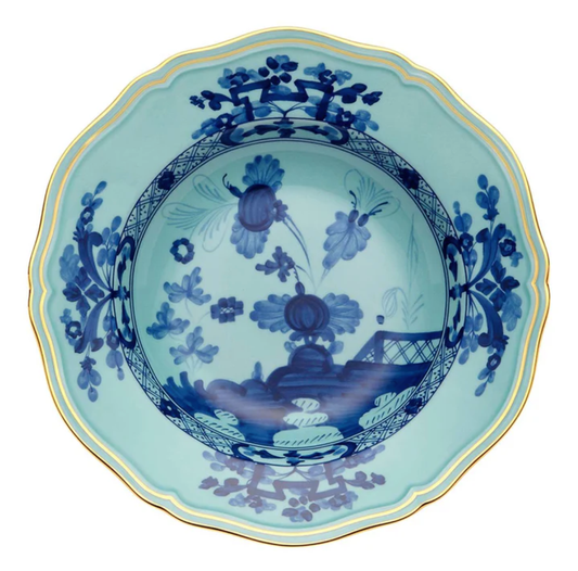 Ginori 1735 Oriente Italiano Soup Plate | Iris Blue 9.5in