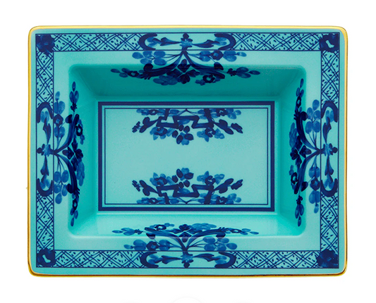 Ginori 1735 Oriente Italiano Vide Poche Change Tray | Iris Blue 7.5in