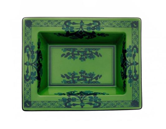 Ginori  1735 Oriente Italiano Vide Poche Change Tray | Malachite Green 7.5in