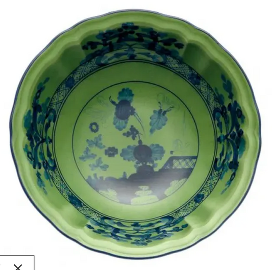 Ginori 1735 Oriente Italiano Fruit Saucer | Malachite Green 5.75in