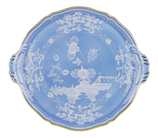 Ginori 1735 Oriente Italiano Round Cake Plate | Pervinca Blue 13.5in