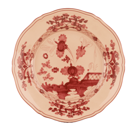 Ginori 1735 Oriente Italiano Salad Dessert Plate | Vermiglio Pink 8.25in