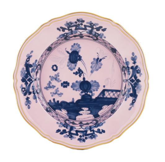 Ginori 1735 Oriente Italiano Flat Dinner Plate | Azalea Pink 10.5in