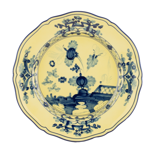 Ginori 1735 Oriente Italiano Flat Dinner Plate | Citrino Yellow 10.5in