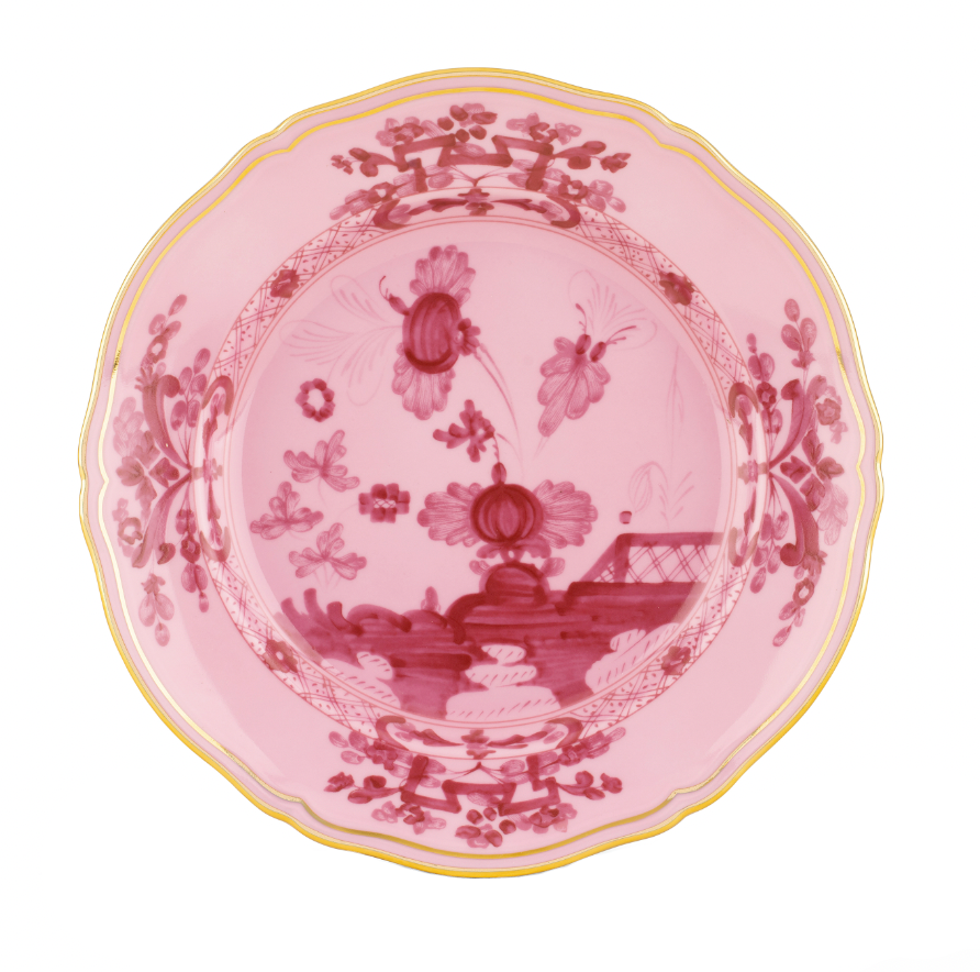 Ginori 1735 Oriente Italiano Salad Dessert Plate | Porpora  Pink 8.25in