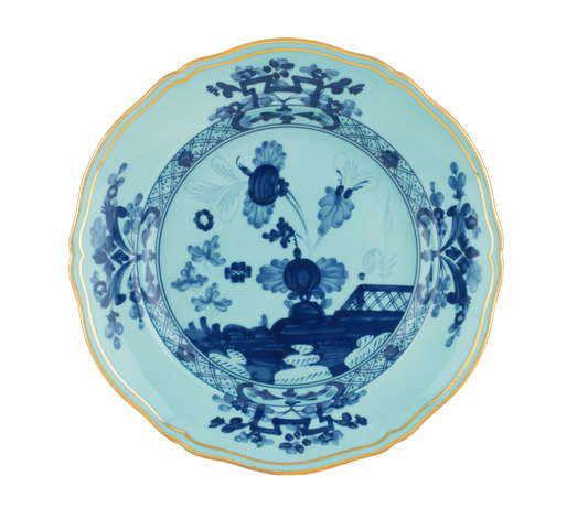 Ginori 1735 Oriente Italiano Salad Dessert Plate | Iris Blue 8.25in
