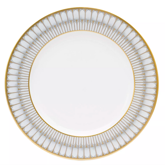 Deshoulieres Arcades Grey + Gold Dinner Plate | 10.5in
