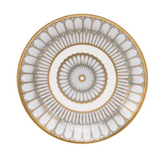 Deshoulieres Arcades Grey + Gold Bread + Butter Plate | 6.25in