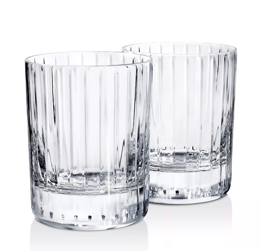 Baccarat Harmonie Tumbler Triple Old Fashioned Glass No. 1 Set of 2 | 4.8in 17.6oz