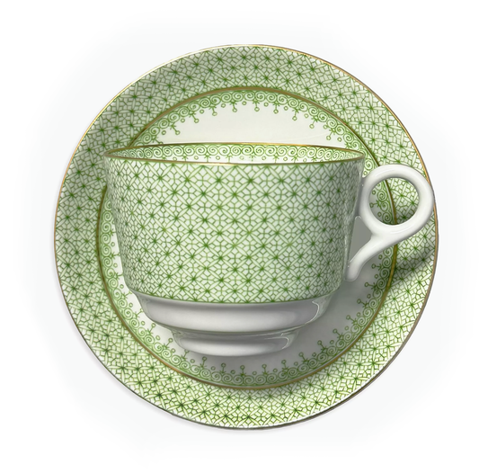 Mottahedeh Apple Lace Tea Cup + Saucer | 2.75in