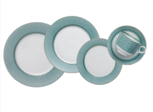 Mottahedeh Green Lace Place Setting | 5pc