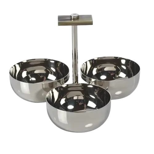 Horn 3 Section Condiment Serving Bowl | 8in