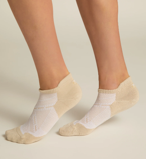 Bamboo Ankle Sock | White/Oatmeal One Size