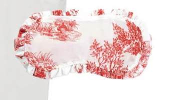 Colette Toile Eye Mask |Red