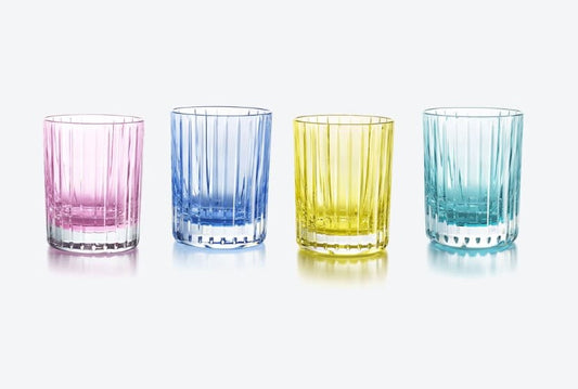 Baccarat Harmonie Tumbler Double Old Fashioned Pastels Set of 4 | 12oz