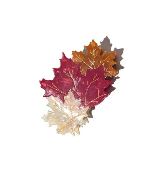Hand Painted Claw Clip | Maple Leaves