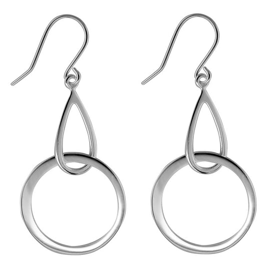 Dangle Teardrop Circle Earring