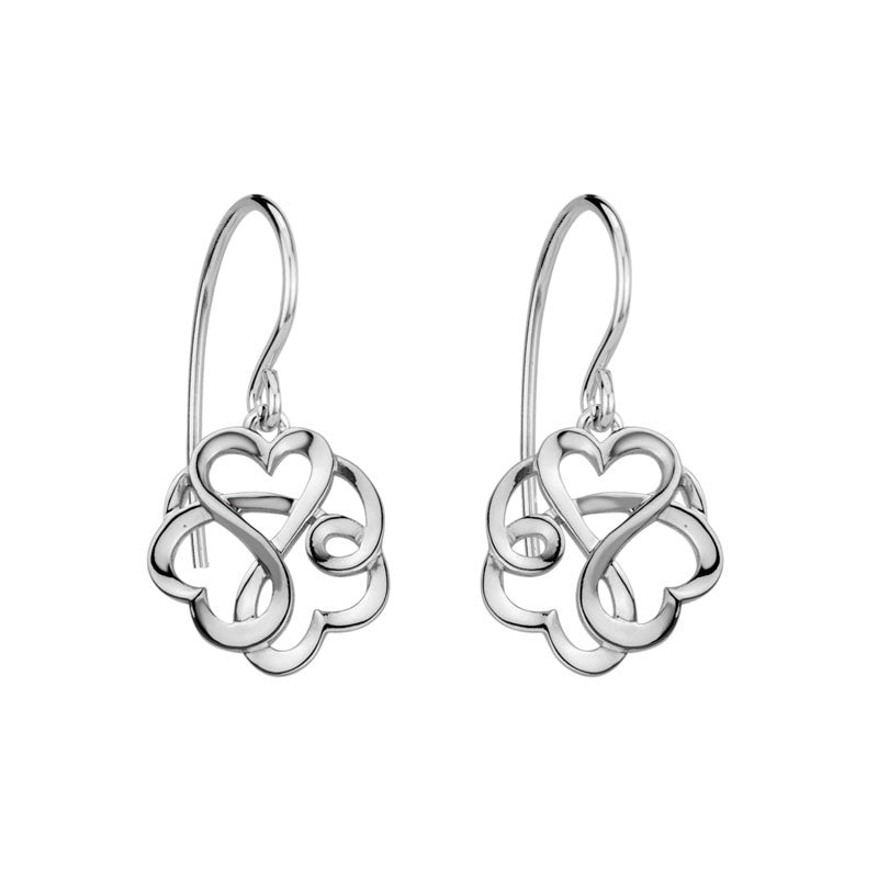 Entwined Hearts Dangle Earring