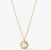 Odette Pearl Solitaire Necklace | CZ/Pearl