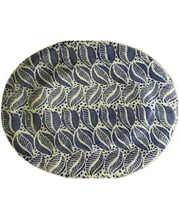 Terrafirma Ceramics Oval Platter | 15.5x13in Tahiti Cobalt