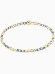 eNewton Hope Joy 2mm Bead Bracelet | Bright Blue