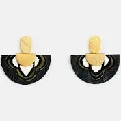 Brackish Glendo Demi Drop Feather Earrings