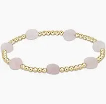 eNewton Extends Admire Gold 3mm Bead Bracelet | Pink Opal