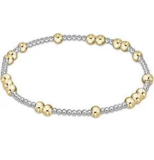 eNewton Extends Hope Unwritten Bead Bracelet | 5mm Mixed Metal