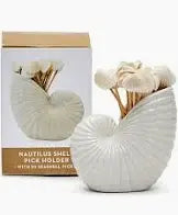 Nautilus Shell 20 Seashell Toothpick Set