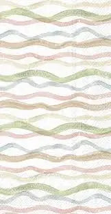 Watercolor Coast Waves Peach Guest Towels