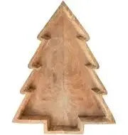 Christmas Tree Mango Wood Tray | 20.5x16in