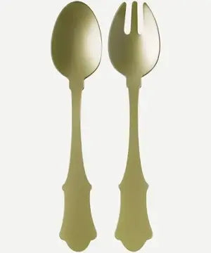 Sabre Paris Honorine Acrylic Old Fashion Salad Serving Set | 10in Moss