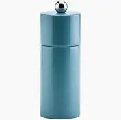 Mini Columnn Wood Lacquer Salt or Pepper Mill Grinder | 5.5in Chambray Blue