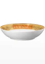 Versace Medusa Amplified Orange Coin Rim Soup Bowl | 8.5in
