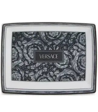 Versace Barocco Black Haze Letter Tray | 7in