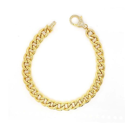 0.25Ct 14K YG Diamond Link Bracelet