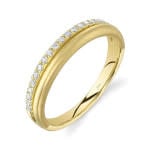 Diamond Matte Double Band Ring | S7 .18c 14k YG
