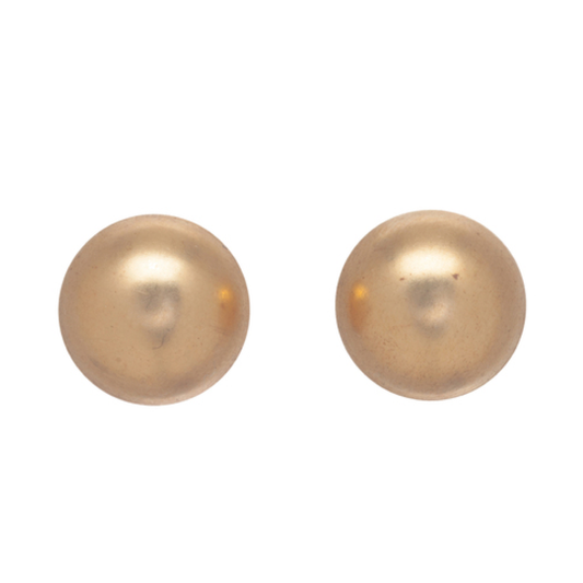 Classic 12mm Button Stud Earrings