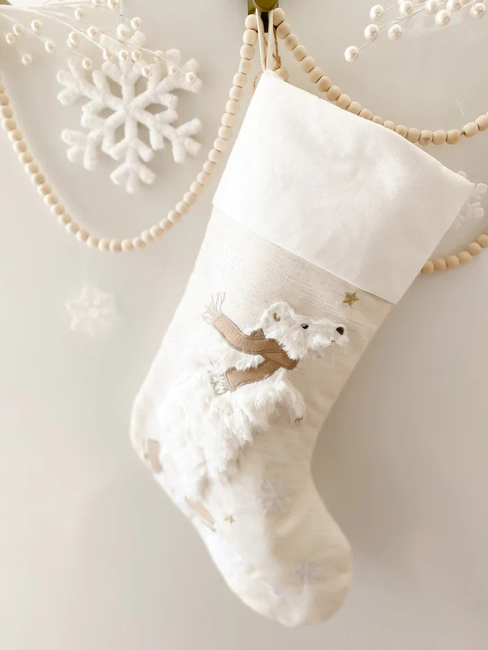 Skating Bear Stocking