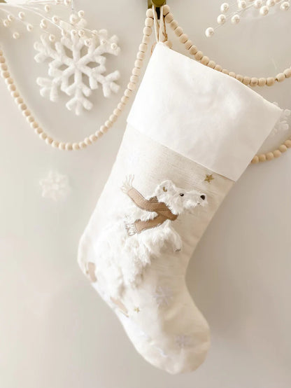 Skating Bear Stocking