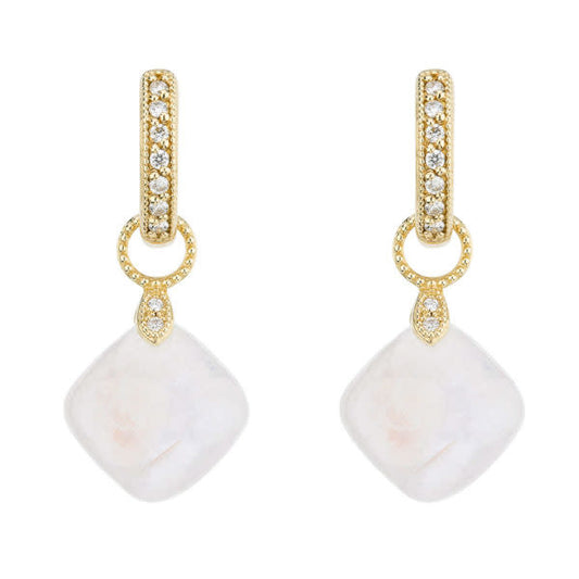 Small Cushion Moonstone Earring Charms