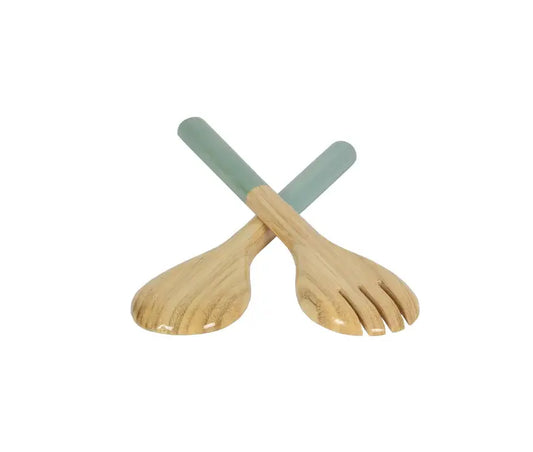 Bamboo Classic Salad Server Set | 10.7in Ice Blue