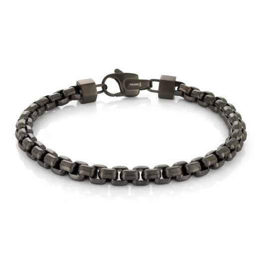 Steel Matte 6mm Hexahedron 8.5'' Bracelet