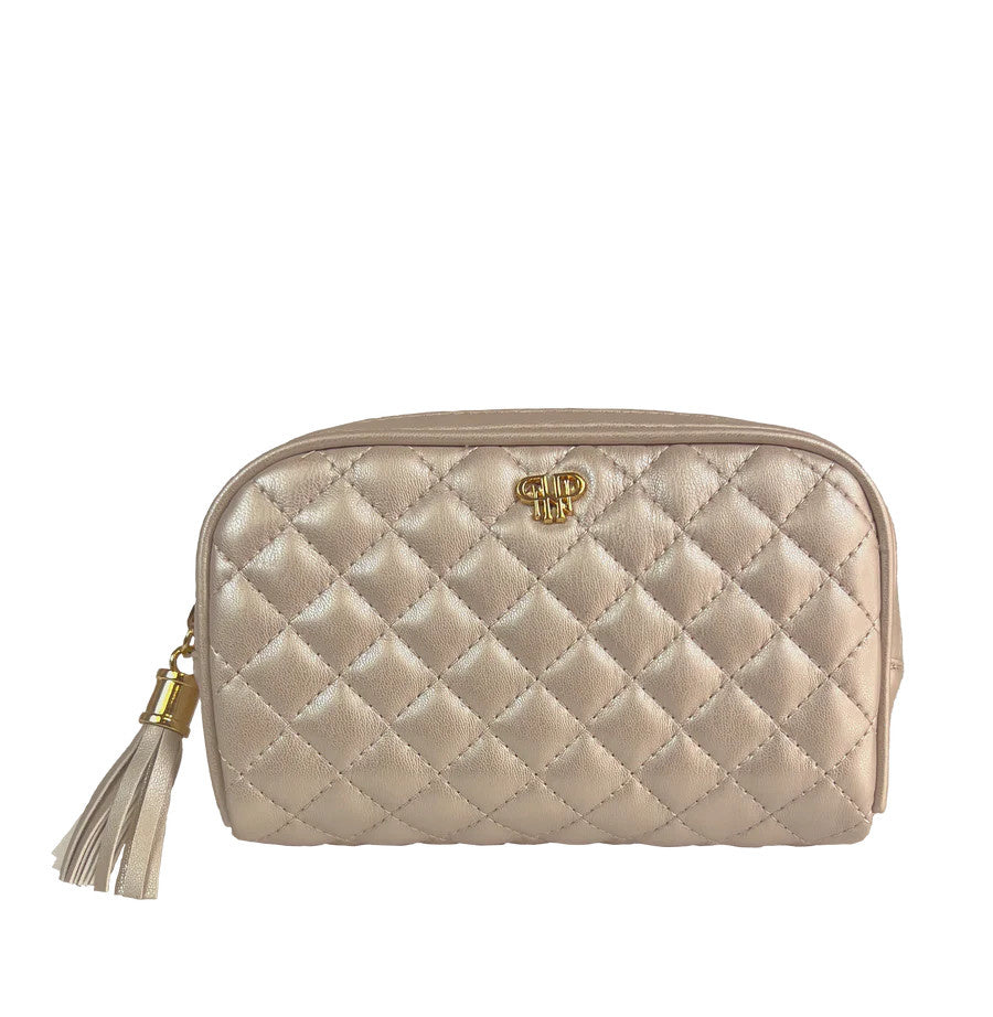 Classic Small Makeup Case | Pearl Quilted
